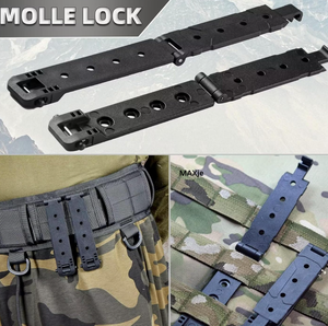 Clip universel tactique pour holster et boucle de ceinture en nylon pour étuis à couteaux, pochettes à chargeurs et outils - Noir avec quincaillerie, sac OPP - Product Image 5