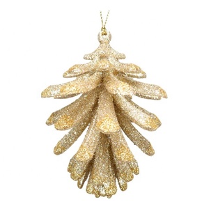 Décoration de Noël et du Nouvel An populaire, or et argent mélangés, paillettes acryliques 3D, couronne, pomme de pin, flocon de neige, ornement unique en éclats - Product Image 3