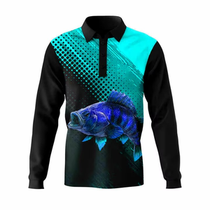 เสื้อโปโลตกปลาแบบใหม่ ขายส่ง ปรับแต่งได้ UPF 50 ระบายอากาศได้ดี แขนยาว สำหรับกิจกรรมกลางแจ้ง คุณภาพสูง ยูนิเซ็กซ์ โพลีเอสเตอร์ 100% - Product Image 2