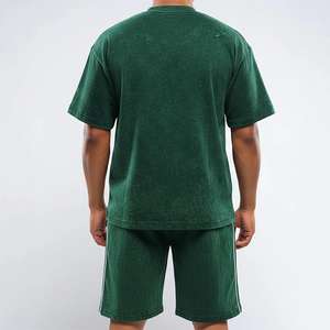 Conjuntos de Shorts Casuales de Verano para Hombre, 2 Piezas, Camiseta de Manga Corta con Hombros Caídos y Conjunto de Verano para Hombre, Venta al Por Mayor - Product Image 2