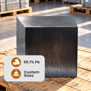 Blocs de plomb gris pur de qualité supérieure 99,97 %, 4x4x2 pouces, usinés avec précision, barre de plomb de blindage radiologique industriel, 6,5 kg - Product Image 1
