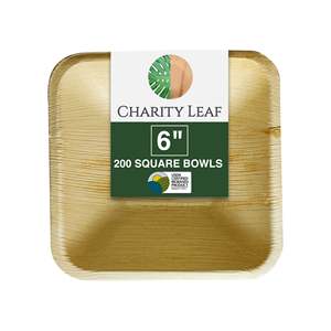 Ciotola Monouso Quadrata in Foglia di Palma Naturale da 6 Pollici - Product Image 6