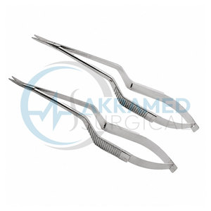 High Quality 2 Pcs Yasargil Micro Scissors 7.5 Inch Stainless Steel Straight Upward Curved <b>Neurosurgery</b> <b>Instruments</b> - Product Image 1