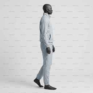 Survêtement technique en nylon personnalisé, avec bandes réfléchissantes, fermeture éclair, coupe-vent, pour homme, ensemble jogging, fabricant OEM - Product Image 2