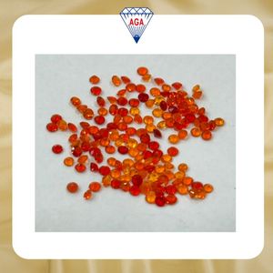 Fine Quality Natural Mexican <b>Fire</b> Opal Round Cut 3mm Calibrated Loose Orange Opal Gemstones Untreated Wholesale Grade <b>Stone</b> - Product Image 2