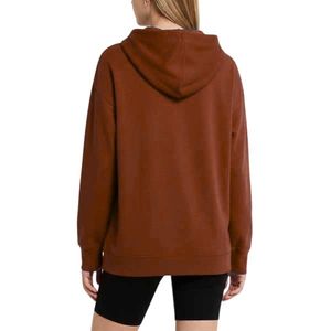 Women's Oversized Hooded Casual <b>Sweatshirt</b> Solid <b>Pink</b> Long Sleeve Knitted Breathable Pullover Pockets Front Printed Spring - Product Image 6