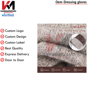 Guantes de Vestir de Piel de Oveja Bordados Personalizados de Alto Rendimiento con Diseño Sencillo para Uso Casual - Product Image 6