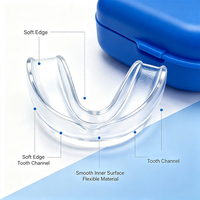 Protège-dents anti-grincement et anti-ronflement double en EVA de qualité alimentaire Classe I, conforme aux normes européennes, pour usage domestique