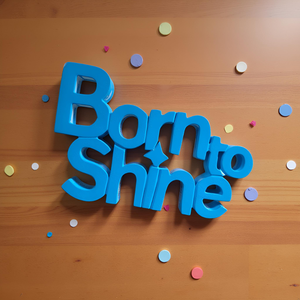 Born to Shine Motivational Wood Aesthetic Table Decorative Item for Home Study Desk or Office Table Decor Study Room Decor Items - Product Image 1