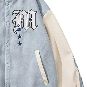 Veste de Baseball Homme Personnalisée ODM/OEM de Haute Qualité, Style Letterman, avec Écussons Gaufrés, 100% Polyester, Hiver - Product Image 5