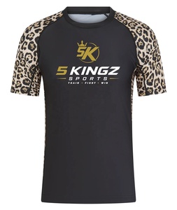 5 Sports Men's Adult Long Sleeve Rash Guard-Spandex/Polyester <b>Light</b> Weight & Breathable High Quality Gym Wear - Product Image 1
