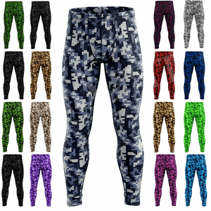 Moisture Wicking Muscled Bodybuilding Custom Digital Printed Skinny Tights Compression Leggings Workout Jogging Inner Pants - Product Image 1