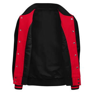 Veste universitaire en laine de haute qualité pour homme, personnalisée, avec manches en cuir, offrant différentes options de taille - Product Image 4