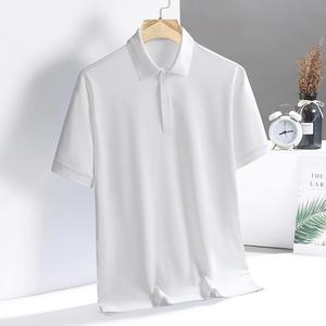 เสื้อโปโลแขนสั้นสีดำสำหรับผู้ชาย ผ้าทอออกซ์ฟอร์ดสีพื้น สวมใส่สบาย ทรงปกติ ดีไซน์ติดกระดุม - Product Image 3