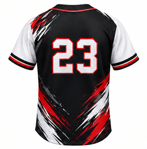 Maillot de baseball personnalisé en gros, en polyester doux, respirant, à manches courtes, séchage rapide, uniforme sportif, broderie, sublimation, pour équipe - Product Image 2
