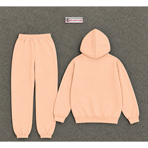 Conjunto Deportivo Personalizado con Estampado de Estrellas Rosa Melocotón para Hombre, Sudadera con Capucha y Pantalones Jogger, Ropa Deportiva Casual de Calle, Venta al Por Mayor - Product Image 6