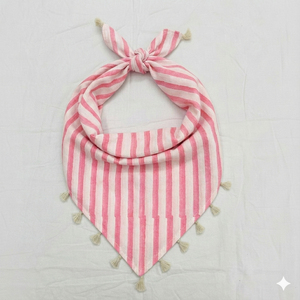 Floral Hand Block Print Square <b>Bandana</b> Scarf 21X21 Inches Cotton Traditional Indian Women Fashion Bulk Supply - Product Image 4