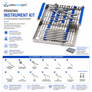 Kit de Instrumentos Pediátricos Dentales Básicos Premium con Estuche OEM Zetomed Pro - Product Image 3