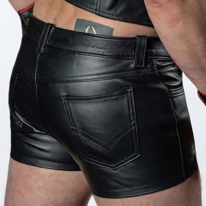 Pantalones Cortos Clásicos de Cuero Genuino para Hombre, Primera Capa, Gruesos, de Alta Calidad, Estilo Urbano, Moda Gay - Product Image 4