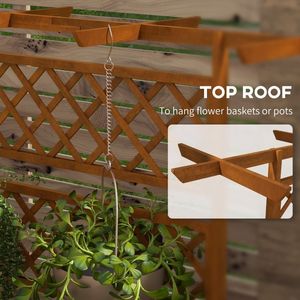 Jardinière en bois avec treillis pour cultiver légumes, herbes et fleurs dans un potager surélevé - Product Image 6