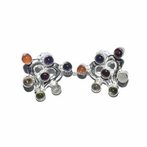 Boucles d'oreilles en bois avec symbole de géométrie divine en quartz à prix de gros - Product Image 6