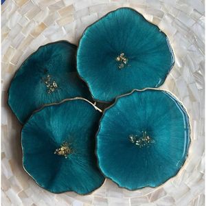Oval and Round Resin Coasters for Minimal Home Elegant <b>Beverage</b> <b>Serving</b> <b>Sets</b> - Product Image 2