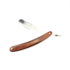 Rasoir droit professionnel pour hommes, manche en bois, motif araignée, nettoyage du visage, lame en acier inoxydable de qualité A+ - Product Image 4