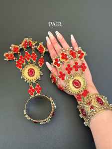 Bracelet afghan fait main de haute qualité, design personnalisé et magnifique, ensembles de bijoux vintage plaqués argent pour mariage 2026 - Product Image 6