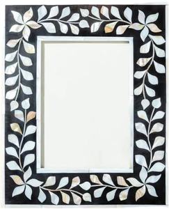 Premium Wood Resin Picture <b>Frame</b> with Bone Inlay & Metal Decoration – <b>4x6</b> Home Decor <b>Frame</b> - Product Image 1