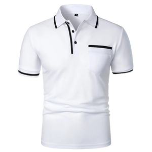 New Men Short Sleeve <b>Polo</b> <b>Shirts</b> Solid Color Casual T-<b>shirt</b> Summer Trendy Breathable Loose Sportswear <b>Pockets</b> Men <b>Shirts</b> - Product Image 6