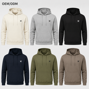 Sweat-shirts pour hommes X Sports City en coton et polyester 300 GSM avec impression sérigraphiée en relief, broderie tonale, étiquette personnalisée, cordons de serrage sur les manches et étiquette. - Product Image 1