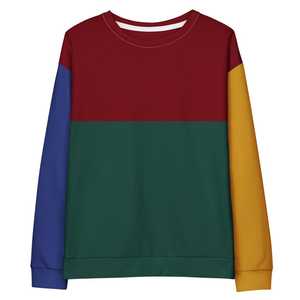 Sudadera Unisex de Forro Polar con Bloques de Color, Cuello Redondo Premium, Estilo Casual Oversize, Ropa Urbana - Product Image 1
