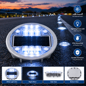 Lámparas Solares Enterradas Decorativas, Luces de Baliza para Acera, Reflectantes Sincrónicas, IP68, Iluminación Solar para Paisajes - Product Image 1