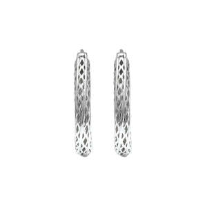 WOMEN 18X22MM HOOP <b>EARRINGS</b> BOHEMIAN 925 STERLING SILVER PLATED HANDCRAFTED JEWELRY GIFT FOR ANNIVERSARY SPECIAL OCCASIONS ELEGA - Product Image 1