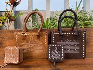 Nouveau haut tendance en cuir suédé véritable point de botte Mini sac fourre-tout en cuir suédé point de botte carré boîte à bijoux Combos pour femmes - Product Image 4