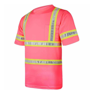 เสื้อยืดสะท้อนแสงน้ำหนักเบาพิมพ์โลโก้ตามสั่งขายส่ง เสื้อยืดนิรภัยสำหรับงานก่อสร้าง เสื้อยืดสำหรับเจ้าหน้าที่รักษาความปลอดภัยสำหรับผู้ชาย - Product Image 1