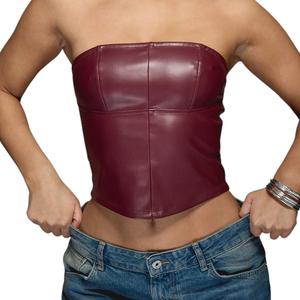 Nuevo corsé de cuero PU negro sólido, totalmente personalizado, de buen proveedor, con control medio, para mujer. - Product Image 6