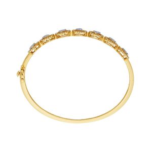 Brazalete de Oro Amarillo de 0.97 Quilates con Diamantes de Corte Redondo, Engaste Pavé, Joyería de Lujo para Uso Diario para Mujer - Product Image 5