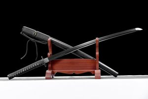 Espada Samurai Negra con Funda, Diseño Tradicional, Hoja de Metal, Estilo Auténtico - Product Image 6