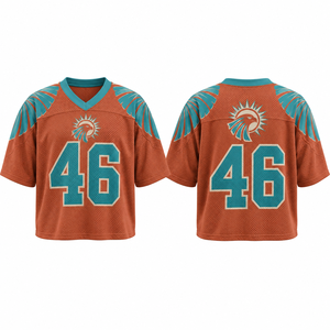 Team Boxy American Football Jersey ODM Easy Care Contrast Trim Soft Fabric <b>Club</b> Clothing Design Customization Embroidery Textile - Product Image 4