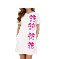 Nouvelles arrivées : Robe midi blanche avec broderie sequins en forme de stéthoscope, manches courtes, respirante, pour femme, été/printemps