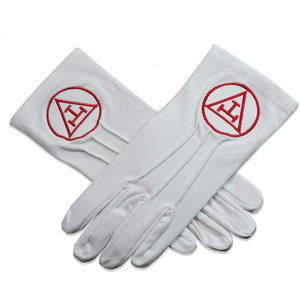 Guantes de Ceremonia de Algodón Premium Blancos para Reuniones Fraternales, Transpirables y de Ajuste Suave - Product Image 6