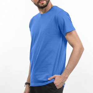 T-shirt décontracté pour homme, coupe ajustée, été, personnalisé, 100 % coton tricoté, faible MOQ, manches contrastées, col contrastant, design à manches courtes - Product Image 4