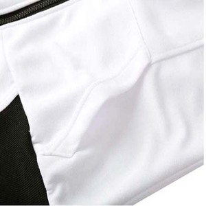 Chaleco sin mangas con capucha y cremallera para hombre, de color sólido, tejido, transpirable, informal, para uso al aire libre, otoño, blanco - Product Image 6