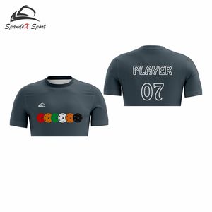 T-shirts de pickleball personnalisés pour hommes en polyester/coton tricoté, OEM ODM, logo personnalisé, impression numérique, respirants, écologiques, à manches courtes - Product Image 6