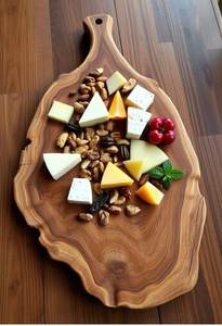 Tabla de Cortar de Madera Hecha a Mano, Rectangular, con Asa, Diseño Minimalista Natural, Juego de Tablas de Cortar de Cocina de Madera - Product Image 3