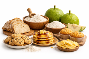 Harina de Fruta del Pan (Artocarpus Altilis) en Polvo, Harina de Ulu Seca, Ligeramente Dulce, Aroma a Pan Horneado, Sin Gluten, Sustituto de Trigo, OEM - Product Image 5