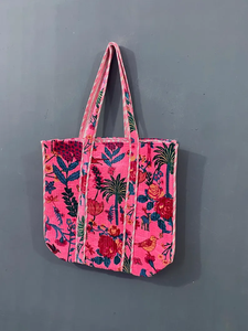 กระเป๋าโท้ทผ้าฝ้ายสีพื้นแบบกำหนดเองสำหรับผู้หญิง ซิปทนทาน แฟชั่น น้ำหนักเบา เหมาะสำหรับไปเที่ยวชายหาด ทุกฤดูกาล - Product Image 4