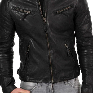 Veste en cuir sur mesure entièrement personnalisée pour hommes avec poches, veste bomber en cuir, veste en cuir personnalisée - Product Image 6
