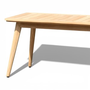 Table basse d'extérieur en teck massif, rectangulaire, mobilier de jardin moderne, résistant aux intempéries, table centrale pour hôtel de villégiature - Product Image 5